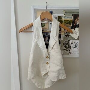 NWT Free People Halter Button Down Top